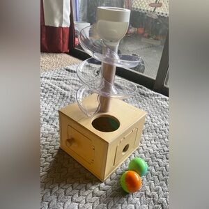 Lovevery Ball Drop Box with Ramp – Montessori Wooden Toy